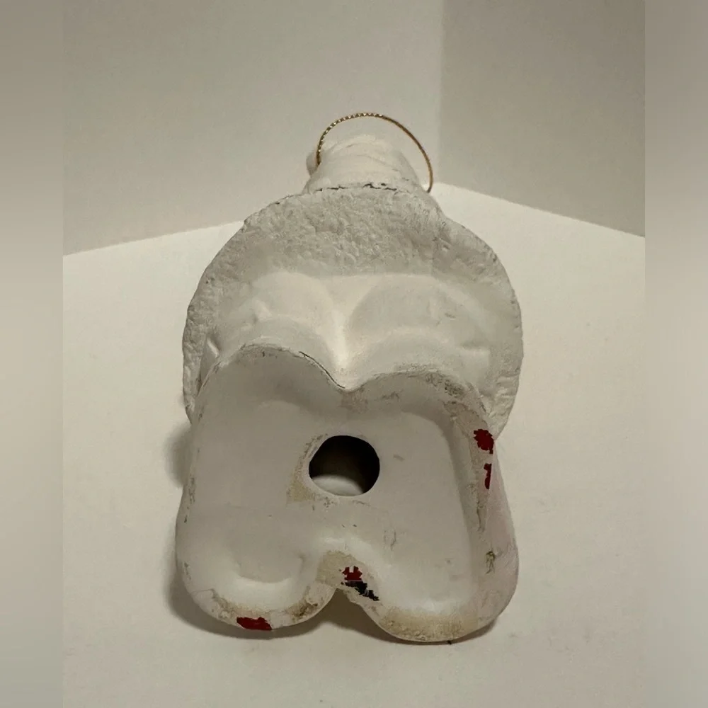 Ceramic White Santa Ornament